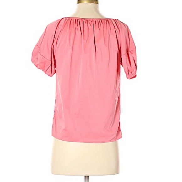 Ann Taylor Pink Short Sleeve Blouse. Loose Fit XSP (extra small petite). EUC. - Picture 3 of 8